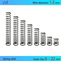 압축스프링 선경 1.2mm 외경 15-22mm 스텐스프링 5개입, 22mm, 45mm