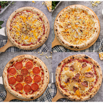 [뉴태리] 수제 화덕피자 4종 치즈 고르곤졸라 페파로니 하와이안, 350g, 1개, 치즈피자