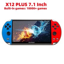 X12/X12 플러스 휴대용 게임 콘솔 5.1 ''/7.1 ''휴대용 비디오 HD 스크린 레트로 콘솔 NES/GBA 내장 10000, 01 X12 Plus 10K Games
