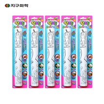 지구화학 딱그림 컬러링롤, 혼합색상, 5개