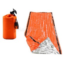 비비색 1인용 미니텐트 백팩킹 휴대용 방수 긴급 생존 슬리핑 백 하이킹 캠핑 기어 열 Bivy 자루 응급 구조, 01 주황색