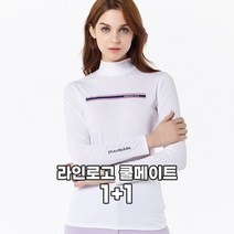 [1+1EVENT] 애플라인드 여성 골프 기능성 이너웨어 냉감 티셔츠 하이넥 HHSWTS01/WHITE