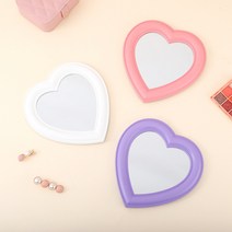 리빙셀렉트 화장대거울 하트 탁상 스탠드 거울, 퍼플