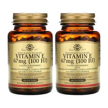 [1+1] Solgar 솔가 천연 비타민E 100IU 100정 소프트젤 VITAMIN E 알파 토코페롤 Tocopherol