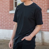 키작은남자 베이직 블랙 반팔 티셔츠 2장 세트