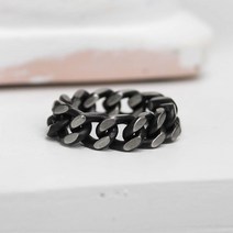[블레스드뷸렛]블랙라인 체인 링_블랙실버_6mm