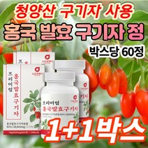 흥국 홍국 홍국균 청양산 발효 구기자 환 정 분말 구가지 구기지 구귀자 국기자 구가자 구기차 말린 건 볶은 생 구기자 성분 효소 추출물, 1+1박스