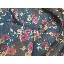 패브릭제이 꽃 잔꽃 플라워 프린트 독특한 폴리 라비샤 원단 FJ-197