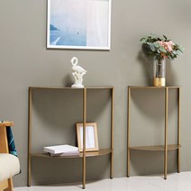 얇은화장대 복도협탁 폭좁은콘솔 좁은 얇은 반원 반달 작은 소형 현관 철제 콘솔, 화이트, 반달선반(대)