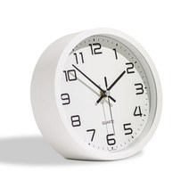 국산 플라이토 모던 무소음 탁상 벽시계 17cm, 모던 17cm 화이트