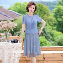 여름 원피스 정장 빅사이즈 드레스 여자 40대 50대 엄마 생일 아내 선물 부모님 결혼기념일 상견례 옷차림