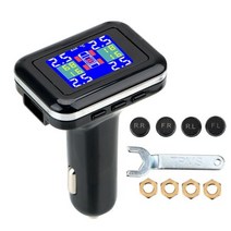 TPMS-자동차 타이어 압력 경보 모니터 시스템 LCD 디스플레이 4 피스의 외부 센서 온도 경고 보안