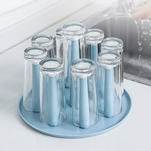 윤별 주방 플라워 컵걸이 머그 홀더, 블루, 1개