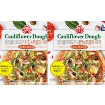 키워도 혼밥 야식 간식 간편 술안주 오뚜기 치킨&루꼴라 컬리플라워도우 피자 410g 410g, 2세트