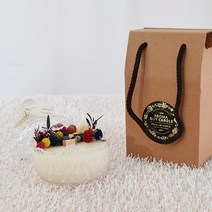 [캔들이케아] 메리고 캔들용기 포장박스 스티커 세트, 크라프트지 박스