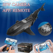 수중 낚시 드론 로봇 잠수함 rc 보트 카메라 전기 상어 원격 제어 카메라 30w hd rc 장난감 동물 수영장 장난감 아이 소년 어린이 보트, 카메라로