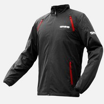코미네 JK-132 오토바이 바람막이 자켓, 블랙 레드