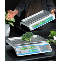 전자저울 30Kg계량 상점 중량 실외 화이트색 베이크 가격표시저울 충전식 상업용 전자식 저울, T14-C33-손잡이 타입 825철버튼 블랙글자 판(고