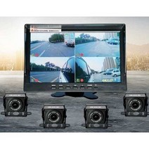 대형차 후방 카메라 4방향 CCTV 야간 투시 어라운드뷰, 10인치 4레코더 + 64g