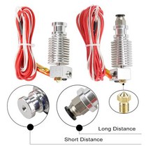 1set e3d v6 3d 인쇄 j-head hotend 1.753mm 다이렉트 필라멘트 웨이드 압출기 0.20.30.40.5mm 노즐 장단거리, Long-0.4-1.75mm_24V, Long-0.3-1.75mm+12V