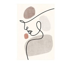 레드카펫 파인텍스 롤카페트 파이론텍스 미니멀리스트 침실 장식 추상 북유럽 스타일 거실용 넓은 면적 초상화 아트 바닥 홈 플러시 러그, 64.H - 80x120cm