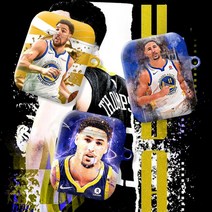 와우박스 골든 스테이트 클레이 톰슨(Klay Thompson) 커스텀 농구 에어팟 버즈 하드 케이스, 유광 하드케이스, 에어팟 프로
