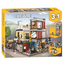 레고 호환 31097 크리에이터 타운하우스 펫샵과 카페
