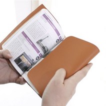 [소공원] 책커버 북커버 인조가죽 파우치 보관 케이스 표지 커버 싸개 덮개 싸기, 1개, 국판 / 레드