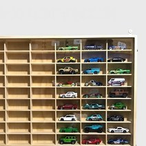 브랜드 원목 토미카 미니카 피규어 정리대 장식장 진열장, 50칸(아크릭도어)