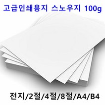 남도피앤피 스노우지 100g A4 B4 2절 4절 전단지 홍보물 카달로그 인쇄용지 레이저프린터, 2절 40매, 1개