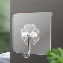 못없이액자걸기 투명매직후크 가방 벽옷걸이 시계고정, 투명