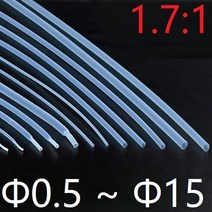 직경 0.5mm ~ 15mm PTFE 열 수축 튜브 F4 1.7:1 비율 260Deg.C 고온 파이프 600V RoHS 반투명, 01 클리어_15 12mm