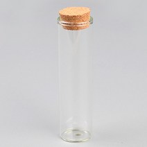 코르크 마개 일자형 유리통, 사이즈, 100mm