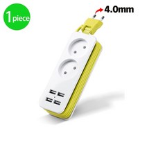 디자인멀티탭 캠핑멀티탭 여행용멀티어댑터 eu 플러그 전원 스트립 4 usb 포트 충전기 소켓 스마트 폰 태블릿 용 1200w 다중 휴대용 여행 플러그 어댑터, 나는 플러그, 4.0mm 2ac-g 1pcs