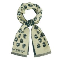 [알렉산더맥퀸] [명품]업사이드 다운 스컬 공용 울 양면 머플러 624425 3200Q 2