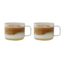 카페 내열 유리 머그컵 네스프레소 버츄오 유리컵, 2개