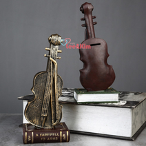 리앤킴 북유럽 수공예 인테리어 장식 용품 미니어처 YD22, 바이올린실버