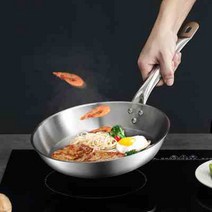 스테인레스 서양식 복합 후라이 드팬 상업용 1구인덕션, 기본, T07-18cm평바닥냄비(강판 타입)