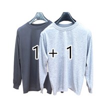 무지 면티 라운드티셔츠 긴팔 국산 순면 30수 2매