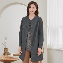 여성 비건레더 롱 자켓 LFJKL902_DG