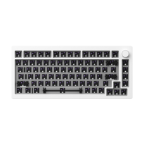 Akko-MONSGEEK M1 DIY 키트 75% RGB 핫 스왑 베어본 버전 기계식 알루미늄 키보드 CNC 금속 가스켓 마운트, White, White, 한개옵션1