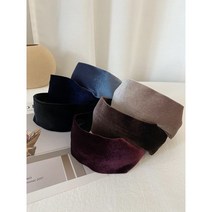 끌림샵 [1+1] 와이드 벨벳 헤어밴드 넓은 머리띠 (6color)