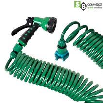 코일호스 7.5m/10m/15m/20m 파워분사기/세차호스, 1개