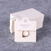 액세서리 진열 사각포장택 링홀더 반지 포장태그_100p, 블랙100pcs
