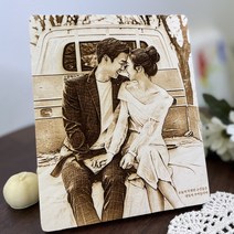 디엠지아트토이 우드포토 커플 부모님생신 기념일 선물 사진 인화 액자