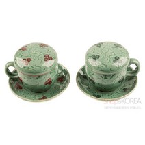 청자국화무늬 2인 다기잔세트 부부선물 외국인선물, 전통포장