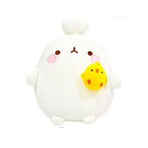 몰랑이 피우 납작 모찌 동물 토끼 인형 25cm - 화이트, 몰랑이 피우 납작 모찌 동물 토