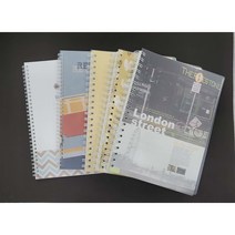 옹달샘]스프링노트 대 트윈링16절 반투명PP커버/18.5*26cm, 10권, 5000원노트/매수108매내외