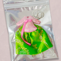 한국적인선물 전통한복키링18cm 외국인단체선물 한국기념품샵 인사동, 진초록