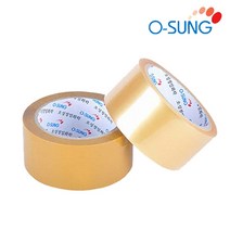 오성 박스테이프 OPP포장테이프 투명 불투명 접착 러버테이프 (1박스 50개), 1박스, 오성 박스테이프(40Mx50개)황색